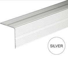 A34 35 x 35mm Anodised Aluminium Self Adhesive Non Slip Ribbed Treads Stair Nosing Edge Trim