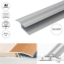 A62 40mm Anodised Aluminium Door Threshold Ramp Profile