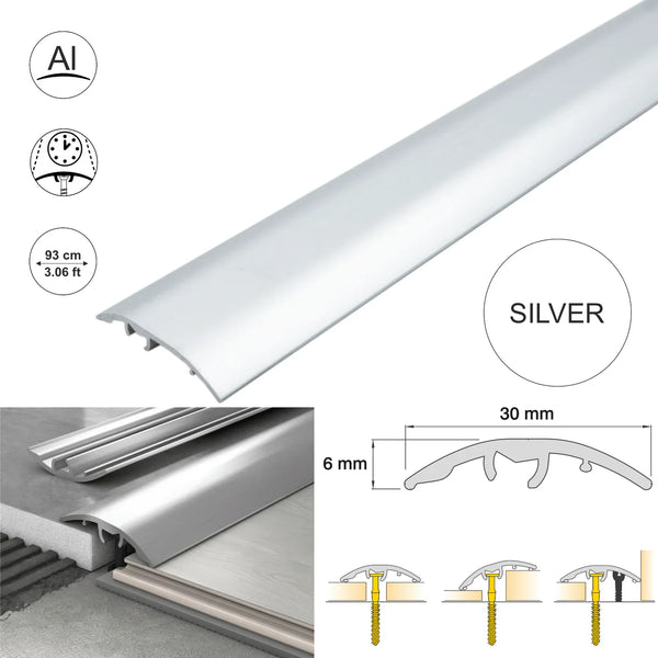 30mm Aluminium 4-in-1 Door Threshold & Floor Trim S30K