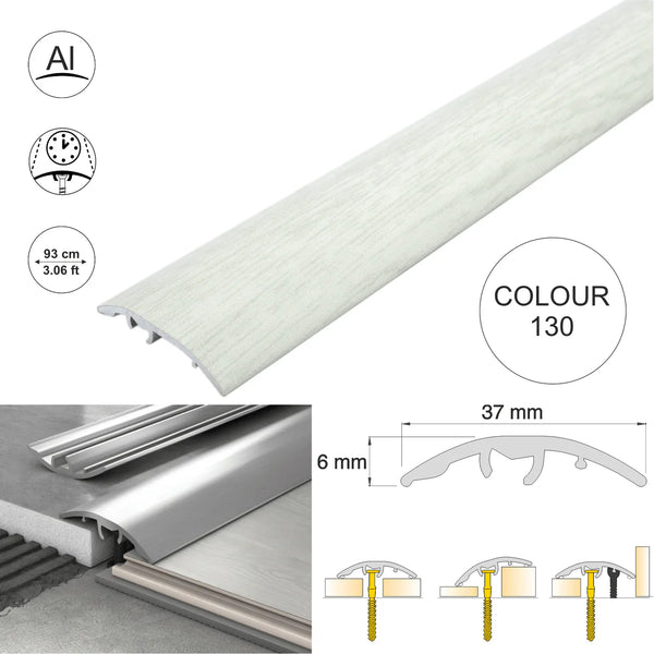 37mm Aluminium 4-in-1 Wood-Effect Door Threshold S16K
