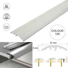 37mm Aluminium 4-in-1 Wood-Effect Door Threshold S16K