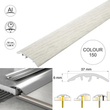 37mm Aluminium 4-in-1 Wood-Effect Door Threshold S16K