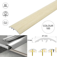 37mm Aluminium 4-in-1 Wood-Effect Door Threshold S16K