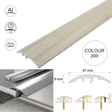 37mm Aluminium 4-in-1 Wood-Effect Door Threshold S16K