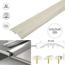 37mm Aluminium 4-in-1 Wood-Effect Door Threshold S16K