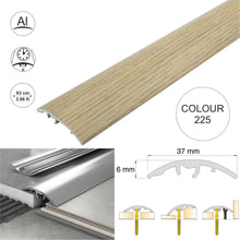 37mm Aluminium 4-in-1 Wood-Effect Door Threshold S16K
