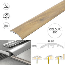 37mm Aluminium 4-in-1 Wood-Effect Door Threshold S16K