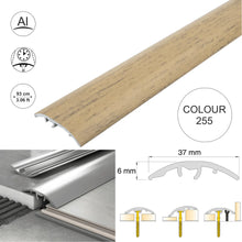 37mm Aluminium 4-in-1 Wood-Effect Door Threshold S16K