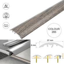 37mm Aluminium 4-in-1 Wood-Effect Door Threshold S16K