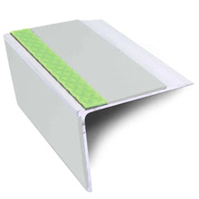 ASL28 75x58mm DDA Compliant Straight Aluminium Non Slip Stair Nosing Edge Trim With PVC Insert