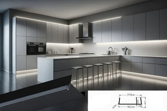 Black Kickboard Trim MDF Panel Cover PVC Plinth Sealing Strip