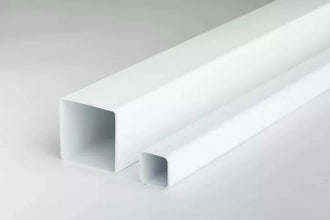 Black & White Durable PVC Plastic Box Section Square Tube