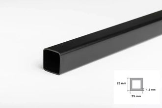 Black & White Durable PVC Plastic Box Section Square Tube