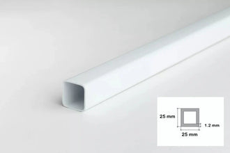 Black & White Durable PVC Plastic Box Section Square Tube