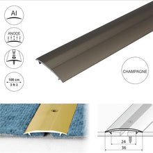 C68 36mm Anodised Aluminium Carpet Cover Strip Profile