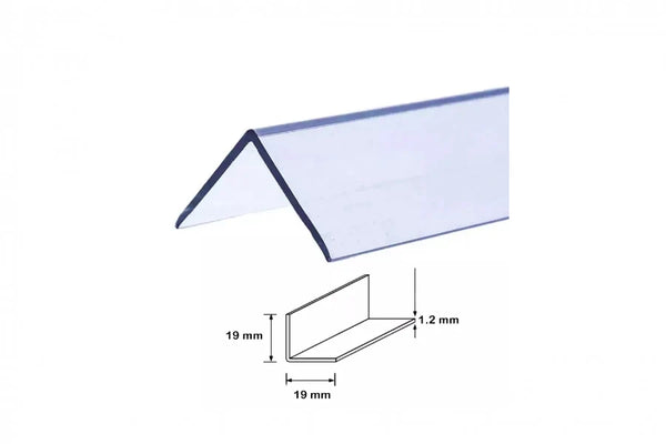 Clear Edge Protector Transparent PVC Plastic Corner Angle Trim 90°