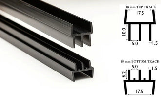 Clip-On Vivarium Double Channel Top & Bottom Glass Runners Track for 15/18 MM Board