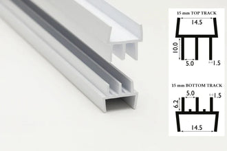 Clip-On Vivarium Double Channel Top & Bottom Glass Runners Track for 15/18 MM Board