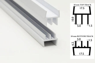 Clip-On Vivarium Double Channel Top & Bottom Glass Runners Track for 15/18 MM Board
