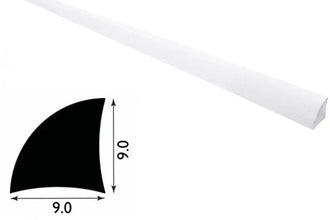 Decorative Flooring Window Edge Beading Worktop Strip uPVC 9mm Quadrant Trim Moulding