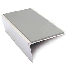 NSL02 57 x 32mm Aluminium Non Slip Stair Nosing Rakeback Edge Trim With Pvc Insert
