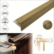 16x25mm Push-In Wood Effect PVC Stair Nosing – UPVC Edge Trim for Laminate & Wood Floors