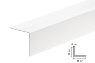 Equal & Unequal Edge Protector White PVC Plastic Corner Angle Trim 90°