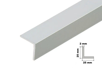 Extruded Angle Corner Anodised Aluminium (Silver & Gold)