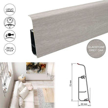 Lima 72mm PVC Skirting Board With Cable Management System