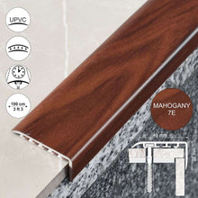 45x22mm Wood Effect PVC Stair Nosing – UPVC Edge Trim for Safe Step Protection