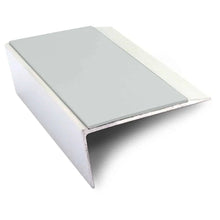 NSL16 66 x 32mm Aluminium Rakeback Stair Nosing with PVC Anti-Slip Insert