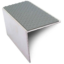 NSL19 Tredsafe 56 x 55mm DDA Compliant Aluminium Non Slip Stair Nosing Edge Trim With Pvc Insert