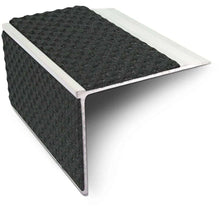 NSL27 75 x 58mm Aluminium DDA-Compliant Stair Nosing with PVC Grip Insert