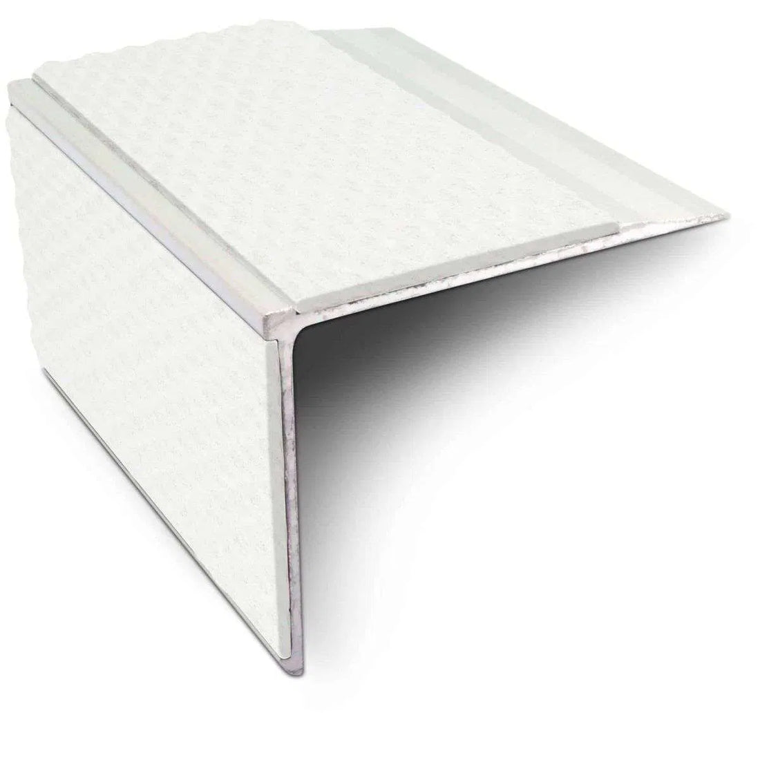 NSL27 Tredsafe 75mm x 58mm DDA Compliant Aluminium Non Slip Stair Nosing Edge Trim With Pvc Insert