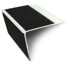 NSL28 DDA Compliant Aluminium Stair Nosing 75x58mm – Non-Slip Edge Trim with PVC Insert