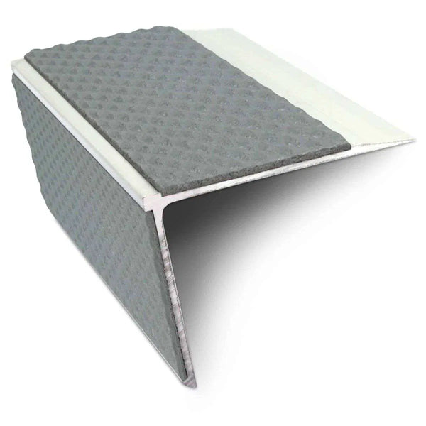 NSL28 75 x 58mm DDA-Compliant Aluminium Stair Nosing with PVC Anti-Slip Insert