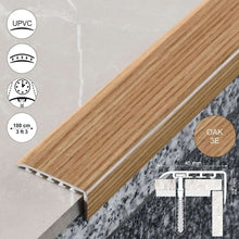 45x22mm Wood Effect PVC Stair Nosing – UPVC Edge Trim for Safe Step Protection