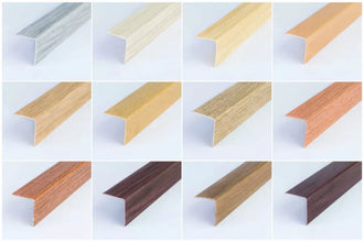 PVC Plastic Edge Protector Moulding Wood Effect Corner Angle Trim 90°