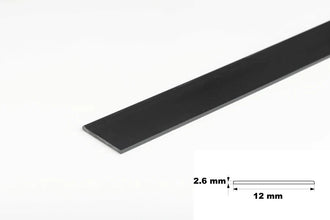 PVC Plastic TW Black White Anthracite Flat Bar Strip
