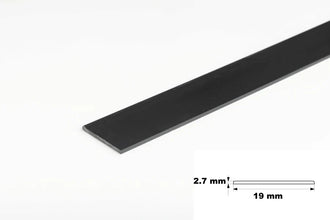 PVC Plastic TW Black White Anthracite Flat Bar Strip