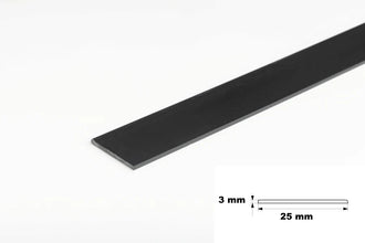 PVC Plastic TW Black White Anthracite Flat Bar Strip