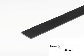 PVC Plastic TW Black White Anthracite Flat Bar Strip