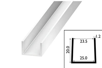 PVC U Channel Black & White Rigid Plastic TW Profile Edge Trim
