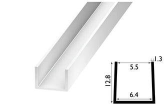 PVC U Channel Black & White Rigid Plastic TW Profile Edge Trim