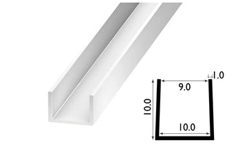 PVC U Channel Black & White Rigid Plastic TW Profile Edge Trim