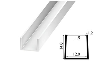 PVC U Channel Black & White Rigid Plastic TW Profile Edge Trim