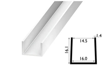 PVC U Channel Black & White Rigid Plastic TW Profile Edge Trim