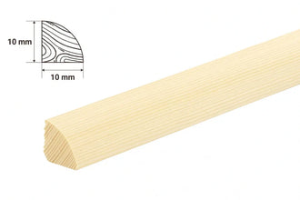 Pine Wood Natural Moulding Quadrant Trim Decorative Flooring Edge Beading Strip