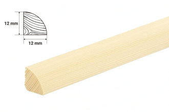 Pine Wood Natural Moulding Quadrant Trim Decorative Flooring Edge Beading Strip