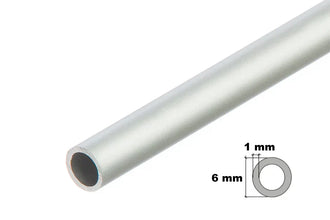 Round Tube Pipe Natural Aluminium 1 M / 39.37
